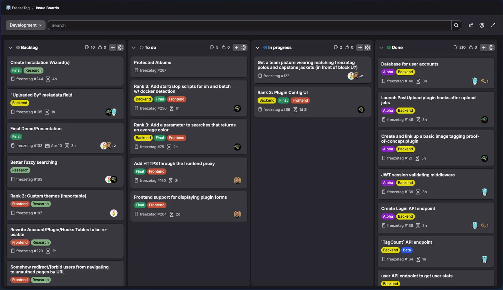Screenshot of GitLab Issue Board